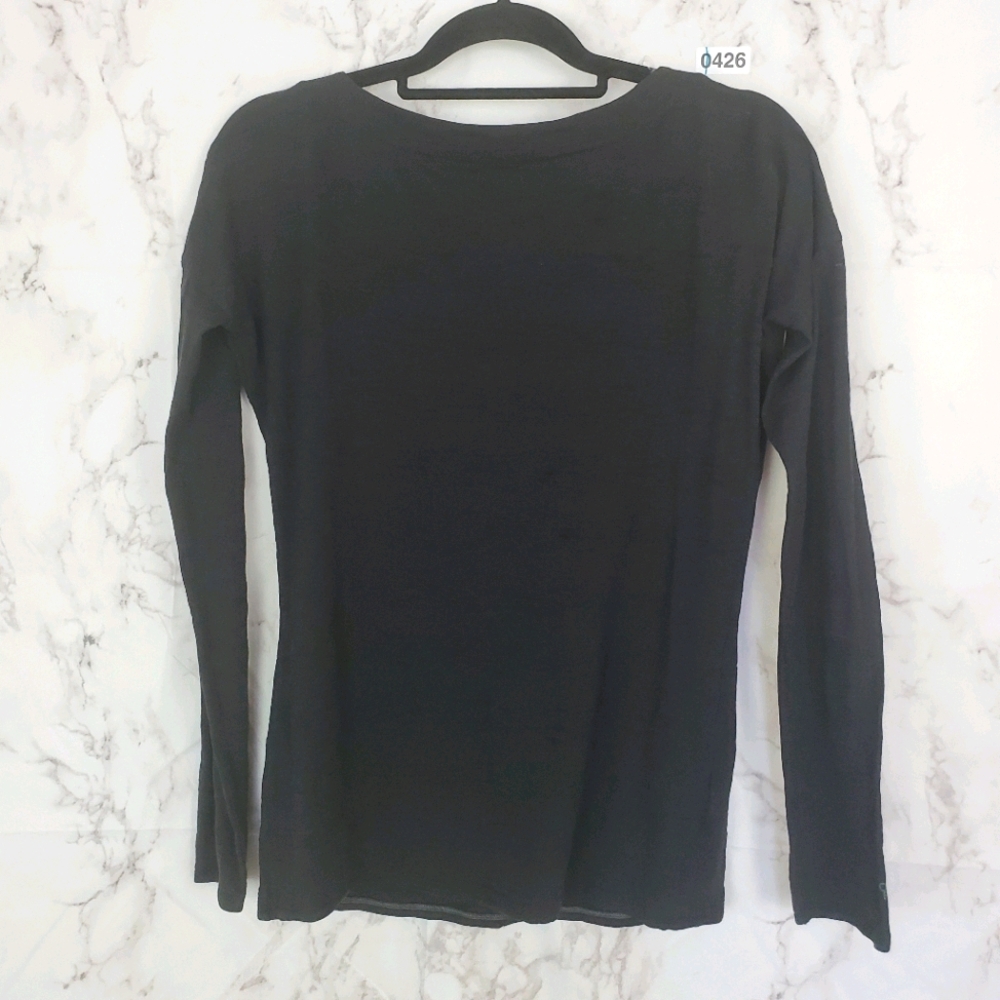 THE NORTH FACE Long Sleeve Blouse Striped Sheer Sm